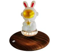 Levitating Lamp, Floating Light Desk Decor with Astronaut Night Light 360° Floating Magnetic Rotating Suspension Lamp Touch Control Bedside Floating Display for Home Office Bedroom (Gold B)