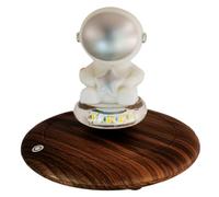 Levitating Lamp, Floating Light Desk Decor with Astronaut Night Light 360° Floating Magnetic Rotating Suspension Lamp Touch Control Bedside Floating Display for Home Office Bedroom (Silver A)