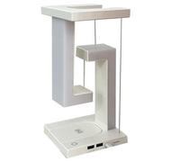 Levitating Lamp Stability Lamps Tensegrity Structural Night Light Wireless Charger Table USB Ports & 3 Modes Unique For Bedroom Starlight Projector (White, 20X15X13CM)
