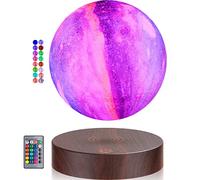 Levitating Moon Lamp, Magnetic Floating Galaxy Moon Light with 16 Colors LED Lighting, Spinning 3D Moon Lamp Rotating Night Lights for Room Decor, Office Desk Toys, Creative Gifts