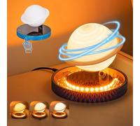 Levitating Saturn Lamp - Floating Night Light with Magnetic Base, 360° Rotation, Touch Control & 3 Color Modes - Perfect for Bedroom or Office Decor