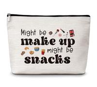 Levitatinyear Cosmetic Bag for Women, Might Be Makeup Might Be Snacks Travel Makeup Bag, Small Unique Makeup Bag, Friendship Gift for Best Friends, Birthday Gifts for Teen Girls Sisters Besties -14,