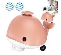 Levitation Pet Orb - Bubble Sphere, Light Music, Interactive Floating Whale Design with Smooth Wheel Movements for Cats and Small Pets, Motion Sensor, Activated Air Circulation, Toy Verb
