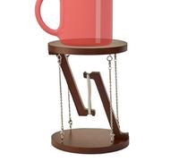 Levitation Science Toy - Floating Wooden Figure Science Theme | Desk Stress Relief Decoration | Visual Educational Object | Indoor Home Office Party Door Porch Table Corner Room Use