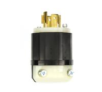 Leviton 2441 . 20 Amp, 120/208 Volt 3PY, NEMA L18-20P, 4P, 4W, Locking Plug, Industrial Grade, Non-Grounding - Black-White