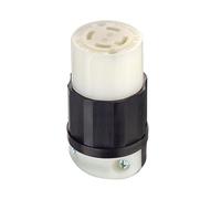 Leviton 2733 30 Amp 480 Volt 3 Phase NEMA L16-30R 3p 4W Locking Connector Industrial Quality Grounding - Black and White