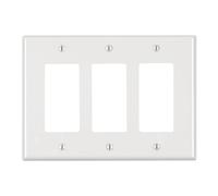 Leviton 3-Gang Decora/GFCI Decora Wallplate, Midway Size, PJ263-W, White
