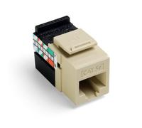 Leviton 5G108-BI5 GigaMax 5E QuickPort Connector, Cat 5E, Ivory, 25-Pack