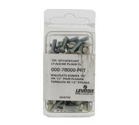 Leviton 78000-PRT 1/2-Inch Long 6-32 Thread, Oval Head Milled Slot Replacement Wallplate Screws, Light Almond