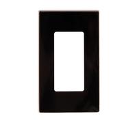 Leviton 80301-S0 1-Gang Decora Plus Wallplate Screwless Snap-On Mount, Brown by Leviton