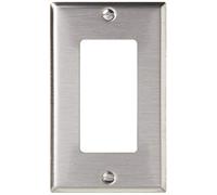 Leviton 84401-40 1-Gang Decora/GFCI Device Decora Wallplate, Device Mount, Stainless Steel