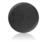 Leviton Concrete Floor Box Black Cover Plate, 1 Decora Flip Lid & 1 Data Cap, FBC1F-E, Black