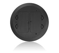 Leviton Concrete Floor Box Black Cover Plate, 2 Decora Flip Lids, FBC2F-E, Black