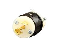 Leviton ML3-P 15 Amp, 125/250 Volt, Industrial Grade, Locking Plug, Non-Grounding, MiniLock, Black-White by Leviton