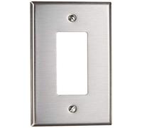 Leviton SO26 1-Gang Decora/GFCI Device Decora Wallplate, Device Mount, Stainless Steel