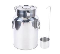 Levkitch 18L Stainless Steel Barrels with Lid Milk Cans Milk Transport Bucket Wine Pail Bucket Oil Barrel Tea Canister with Sealed Lid for Liquid Storage and Transport