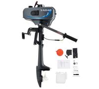 Levkitch 2-Stroke Boat Engine, 3.5HP Outboard Motor Water and Air Cooling Boat Motor Short Shaft Engine for Small Watercraft stern height of 16.53 inches or less