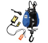 Levkitch 220V 500KG Electric Hoist,1800W Motor Winches with Limit Protection,Wired Hand Remote Control Lifting Speed 13m,Lifting Height 29m,Electric Pulley System