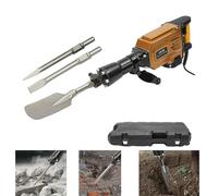 Levkitch Electric Heavy Duty Jack Hammer with 3 Drill bits,220V 1700W Concrete Breaker Pneumatic Drill Garden Tree Digger with Scraping Chisel and Point Chisel