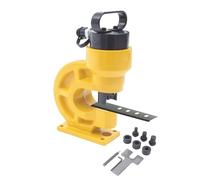 Levkitch Hydraulic Busbar Hole Puncher Knockout Punch Set, CH-60 Hydraulic Punching Machine,4 Aperture Sizes,Copper Metal Angle Iron Tool for L-Type and H-Type Busbars