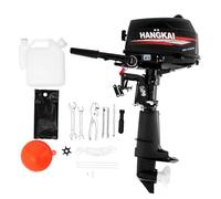 Levkitch Outboard Motor 6HP 2 Stroke 4400W Petrol Motor, Water-Cooled Boat Engine with CDI & 40cm Short Shaft for Inflatable Boats,Fishing Vessels,Kayak