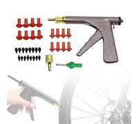 Levkitch Tubeless Tire Gun Puncture Repair Kit with Mushroom Plug,Puncture Repair Kit to Fix Punctures and Plug Flats Patch Kit for Cars, Motorcycles, ATV, Trucks & Tractors