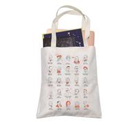 LEVLO 25 Classical Music Composers Musician Shopping Bag Music History Music School Tote Bag Birthday Graduation Gift, 25 Composers, M