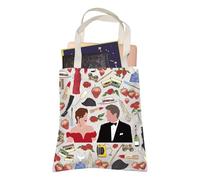 LEVLO 90s Millennial Movie Galentine's Day Shopping Bag Red Opera Gown Rose Birthday Tote Bag Dance Drama Gift For Girlfriend Wife (Red Dress)