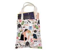 LEVLO 90s Movie Romantic Comedy Shopping Bag Millennial Birthday Watermelon Valentine Tote Bag Dance Drama Gift For Girlfriend Wife (Watermelon)