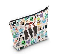 LEVLO Alien Cosmetic Makeup Bag Liz & Max & Alex Fans Gift Roswell Alien Isabel & Michael & Tess Zipper Pouch Bag Alien TV Show Merchandise, M.E.L.P Bag