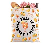 LEVLO Aperol Spritz Gift Aperol Spritz Bridesmaid Tote Bag Italian Bachelorette Cocktail Summer Beach Bag (THIS IS HOW I APEROLL 3uk)