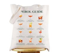 LEVLO Aperol Spritz Tote Bag Italian Spritz Merchandise Aperol Guide Shoulder Bag Gift For Venetian Aperitivo Lover (Aperol Spritz Tote)
