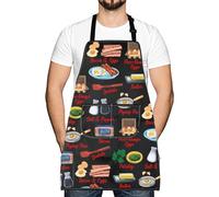 LEVLO Bacon & Eggs Carnivore Diet Breakfast Brunch Kitchen Cooking Apron New Home Merry Christmas Gifts (Bacon & Eggs)