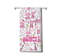 LEVLO Ballet Dance Kitchen Towel Dance Lover Gift Ballerina Appreciation Dish Towels Dancer Housewarming Gift (Dance Towel)