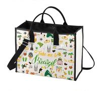 LEVLO Brazil Culture Travel Cosmetic Bag Brazil World Cup Souvenir Gift Take Me To Brazil Zipper Pouch Bag For Traveler, Take Brazil LT, 0