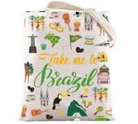 LEVLO Brazil Culture Travel Cosmetic Bag Brazil World Cup Souvenir Gift Take Me To Brazil Zipper Pouch Bag For Traveler, Take brazil TG, 0