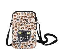 LEVLO Broadway Cat Crossbody Bag Admetus & Alonzo Fans Gift Asparagus & Bill Bailey Shoulder Bag Musical Theatre Merch, Cat C Bag