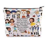 LEVLO Broadway Musical Makeup Bag Musicals Hamilton Gift You are Braver Stronger Smarter Than You Think Hamilto Makeup Bag