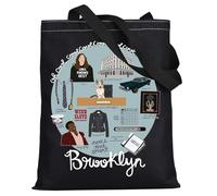LEVLO Brooklyn 99 Canvas Tote Bag - Gina & Jake Fans Gift, Reusable Grocery Bag, Black