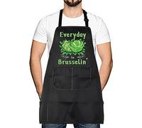 LEVLO Brussels Sprout Gift Every Day I'm Brusselin Vegetable Kitchen Apron for Men Women, I'm Brusselin, One size