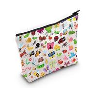 LEVLO Bugs Themed Cosmetic Makeup Bag Gift For Insects Lover Butterfly & Ladybug Travel Pouch Bag, Bugs, Cosmetic Bag