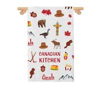 LEVLO Canadian Kitchen Towel Canada Kitchen Gift Tea Towel Dish Towel Canada Souvenir Towel Canada Themed Housewarming Towel (CANADIAN KITCHEN towel 2UK)