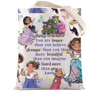 LEVLO Cartoon Fairy Tales Cosmetic Make Up Bag Magic Family Fans Gift You Are Braver Stronger Smarter Than You Think Cartoon Movie Makeup Zipper Pouch Bag Cartoon Merch, Always Mirabel TG, Makeup Bag