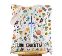 LEVLO Cartoon Game Canvas Tote Bag - Fans Gift Link Essentials Shoulder Bag Merchandise