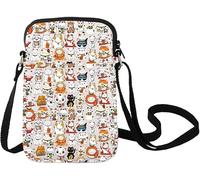LEVLO Cat Musical Crossbody Bag Admetus & Alonzo Fans Gift Asparagus & Bill Bailey Shoulder Bag Musical Theatre Merch, Cat C Bag, 14.5 * 1.5*21.5 cm/5.7 *0.59 *8.46 in.