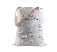 LEVLO Charleston South Carolina Shopping Bag Beach Vacation Tote Bag Charlestons Gift for Travellers (Charleston)