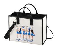 LEVLO Cheerleader Makeup Bag Cheerleading Gift God Says You Are Unique Special Lovely Chosen Forgiven Cheer Team Zipper Pouch Bag Cheer Coach Gift, God Cheerleader LT, Tote Bag