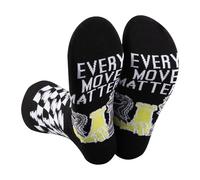 LEVLO Chess Board Socks Chess Player Gifts Every Move Matters Chess Lover Socks Chess Pieces Player Merchandise, Matters Sock, One Size