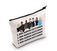 LEVLO Cosmetic Bag - Criminal TV Show Makeup Bag - 1-800 Aaron Hotchner - Black - Canvas - Zipper - Unisex Adult - Gift - Travel/On-The-Go Makeup Storage