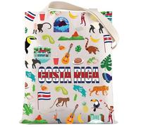 LEVLO Costa Rica Tote Bag Costa Rica Travel Gift The Republic of Costa Rica Trip Shoulder Bag North America Merchandise, Costa Rica Tote, M